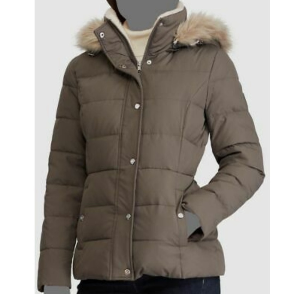 Ralph Lauren Faux-Fur Hooded Puffer Coat - Picture 1 of 14